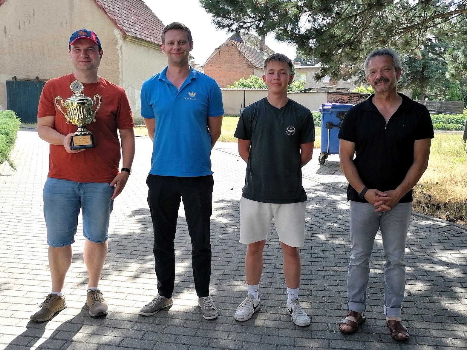 vlnr: Daniel, Kevin, Carlo, Uwe Finalisten im Landespokal 2025