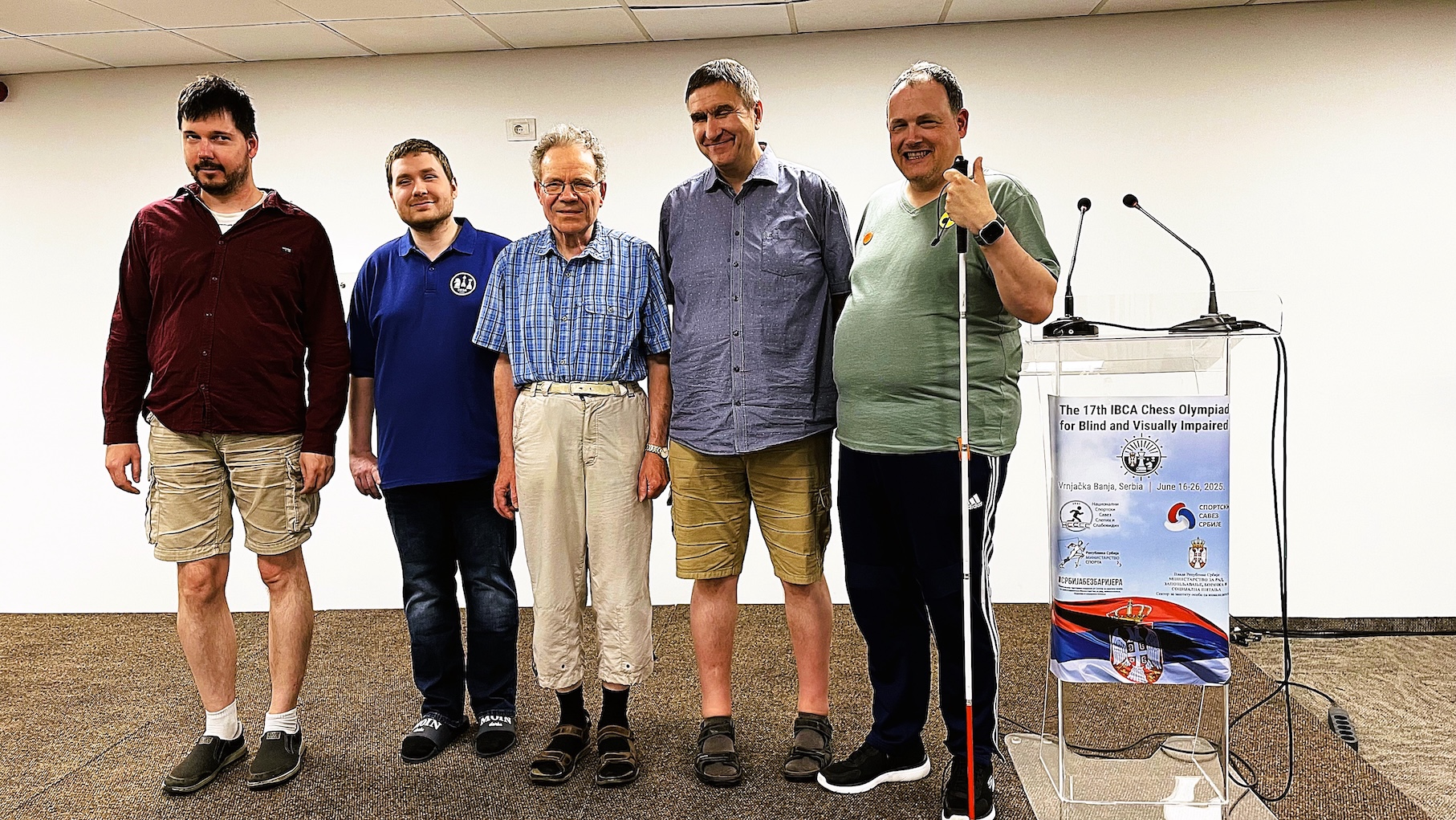 Die deutschen Spieler: Dominik Müller, Mirko Eichstaedt, Olaf Dobierzin, Frank Schellmann und Thorsten Mueller (© Privat Gerhard Dyballa) deutschland